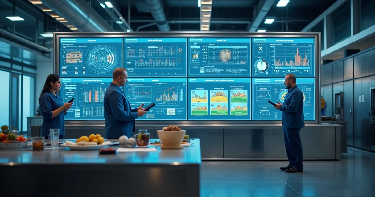 Painel de rastreabilidade em indústria alimentícia 