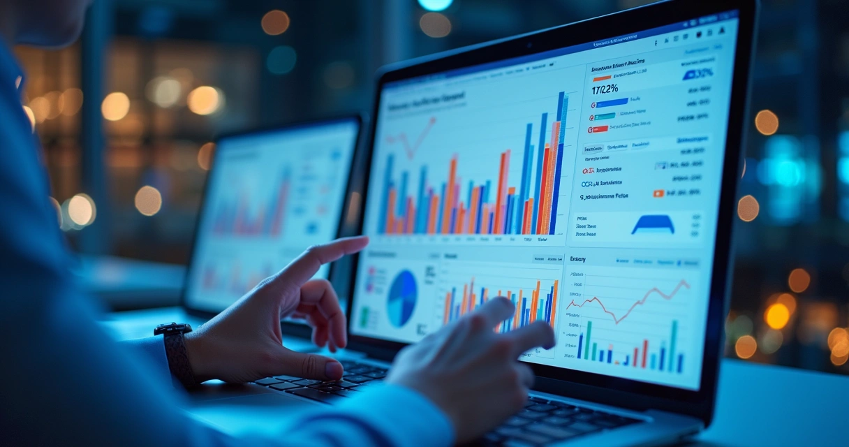 Painel digital gerando relatório automático com IA