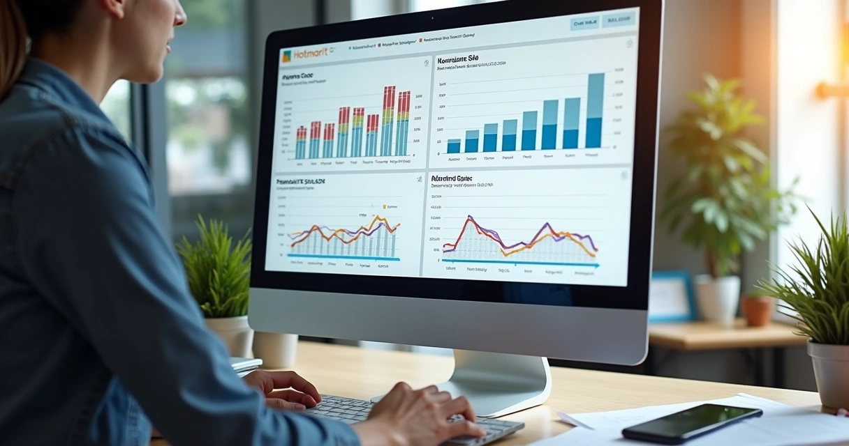 Painel de relatórios de vendas de afiliados com gráficos e links de divulgação 