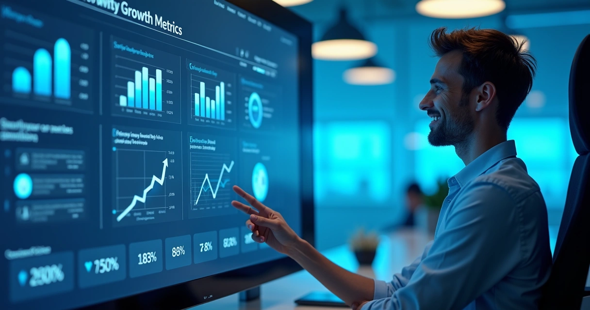 Painel mostrando resultados de automação de atendimento