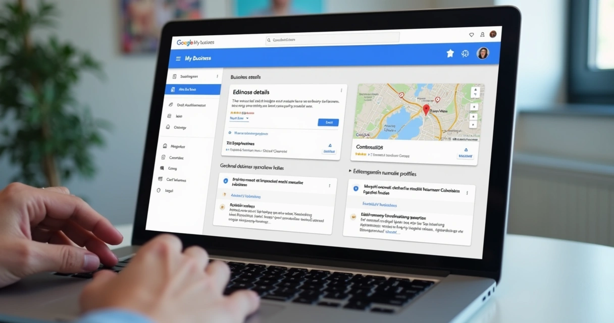 Painel de revisão de informações do Google Meu Negócio 