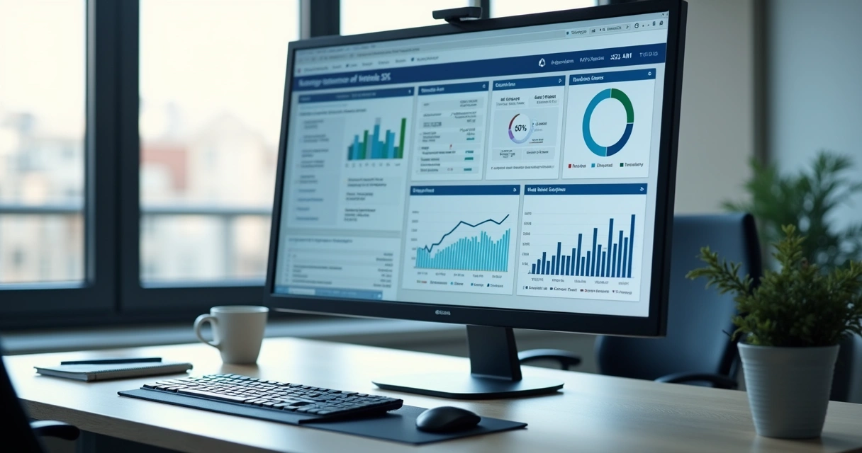 Painel com indicadores de risco e dados corporativos