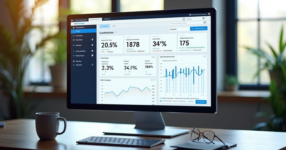 Painel mostrando índices de ROAS em campanhas de anúncios digitais 