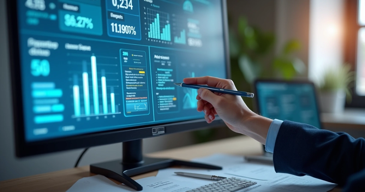 Dashboard de ROI com custos, ganhos e indicadores de automação 