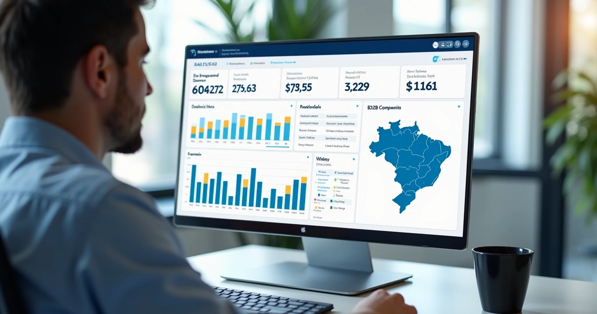 Painel com indicadores de rotatividade e mapa de empresas 