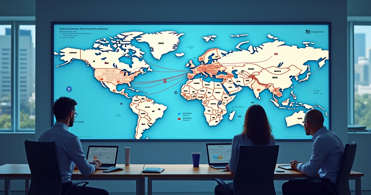 Painel digital com mapa e rotas otimizadas para entregas 