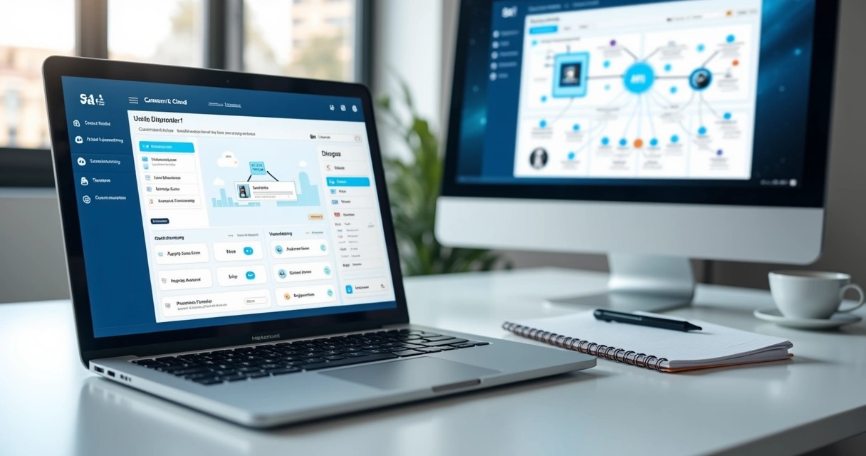 Painel de MVP SaaS em desenvolvimento na nuvem 