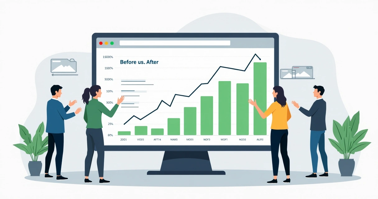 Painel visual de SAP HANA mostrando evolução dos resultados da empresa