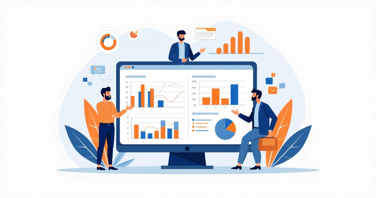 Painel com score de leads e etapas do funil B2B 