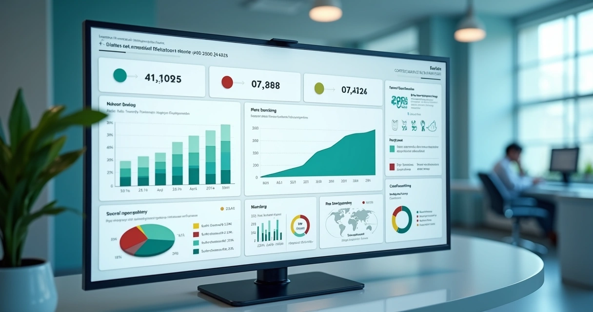 Painel digital mostrando segmentação avançada de público para clínica 
