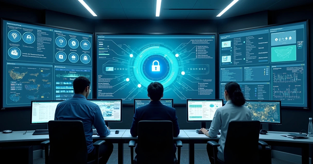 Painel de segurança em nuvem com alertas de login 