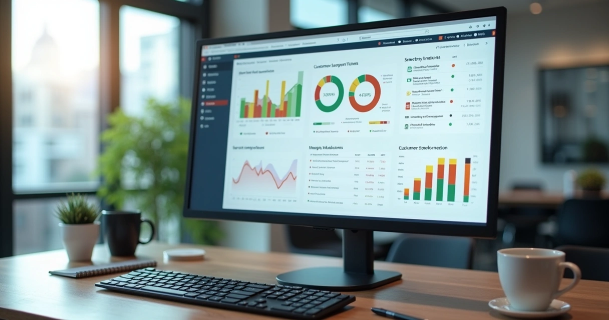 Painel com métricas de sentimento em atendimento B2B 