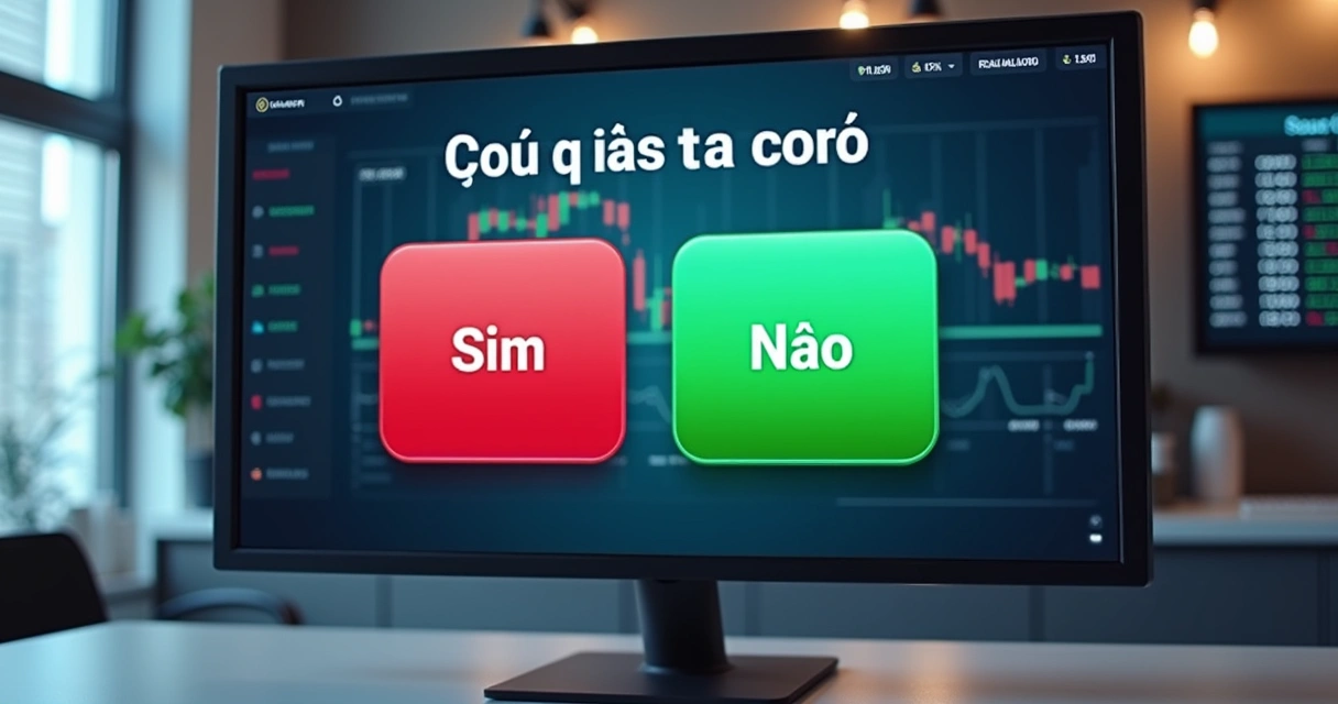 Tela com opções de aposta Sim ou Não 