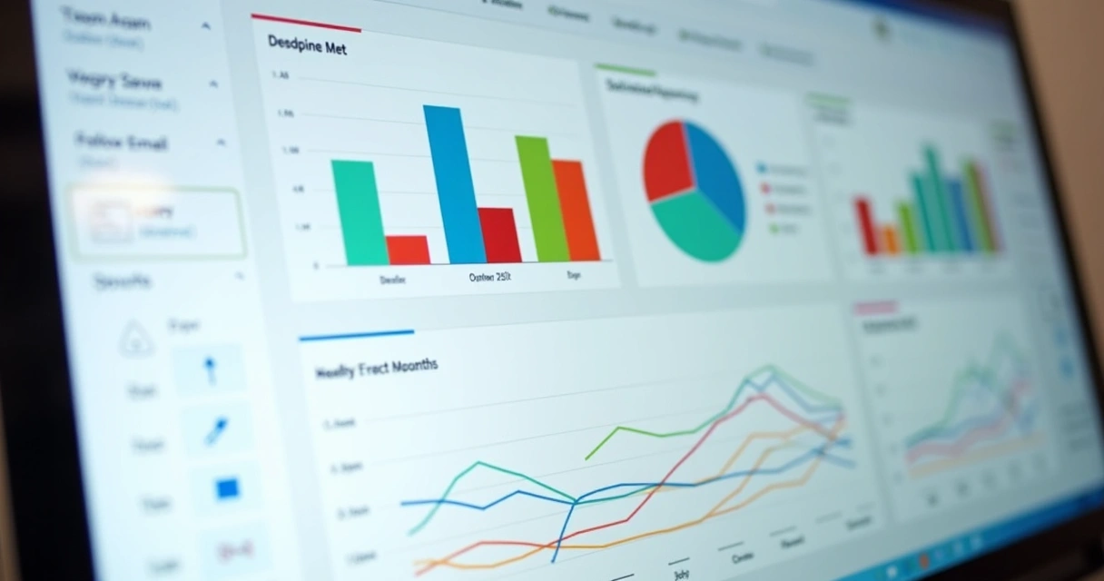 Dashboard com gráficos de SLAs em condomínio