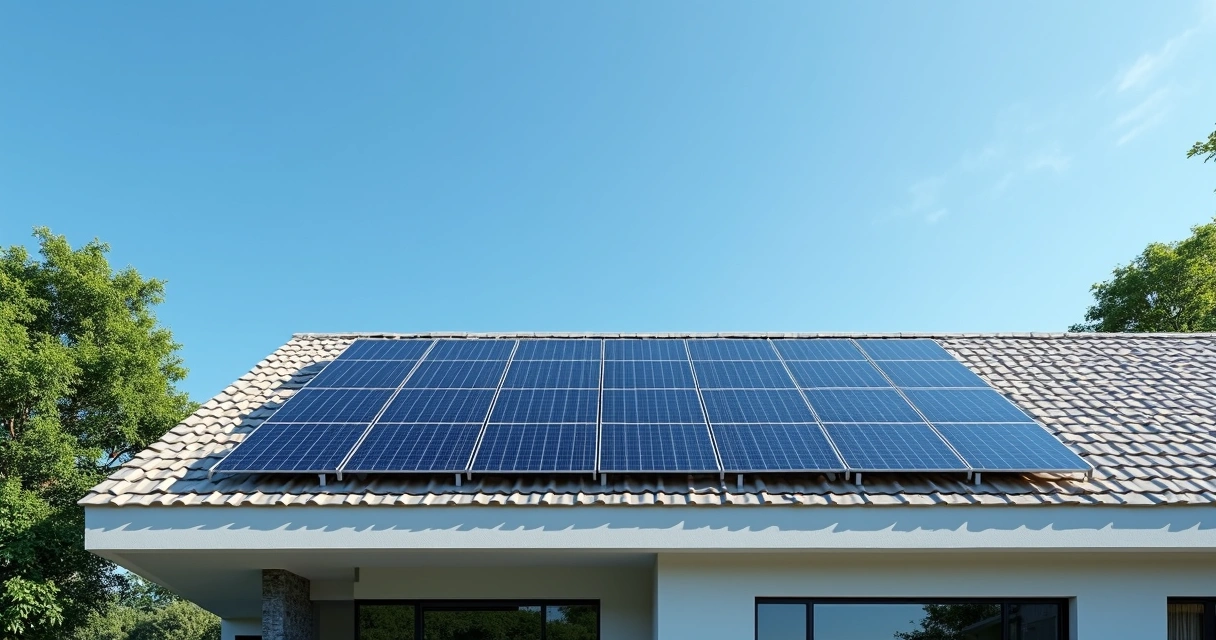 Painéis solares instalados no telhado de uma empresa em Pernambuco 