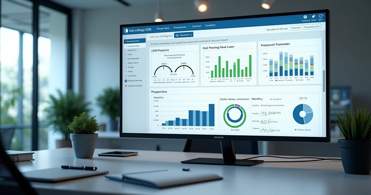 Dashboard with CRM, prospecting, and B2B sales metrics