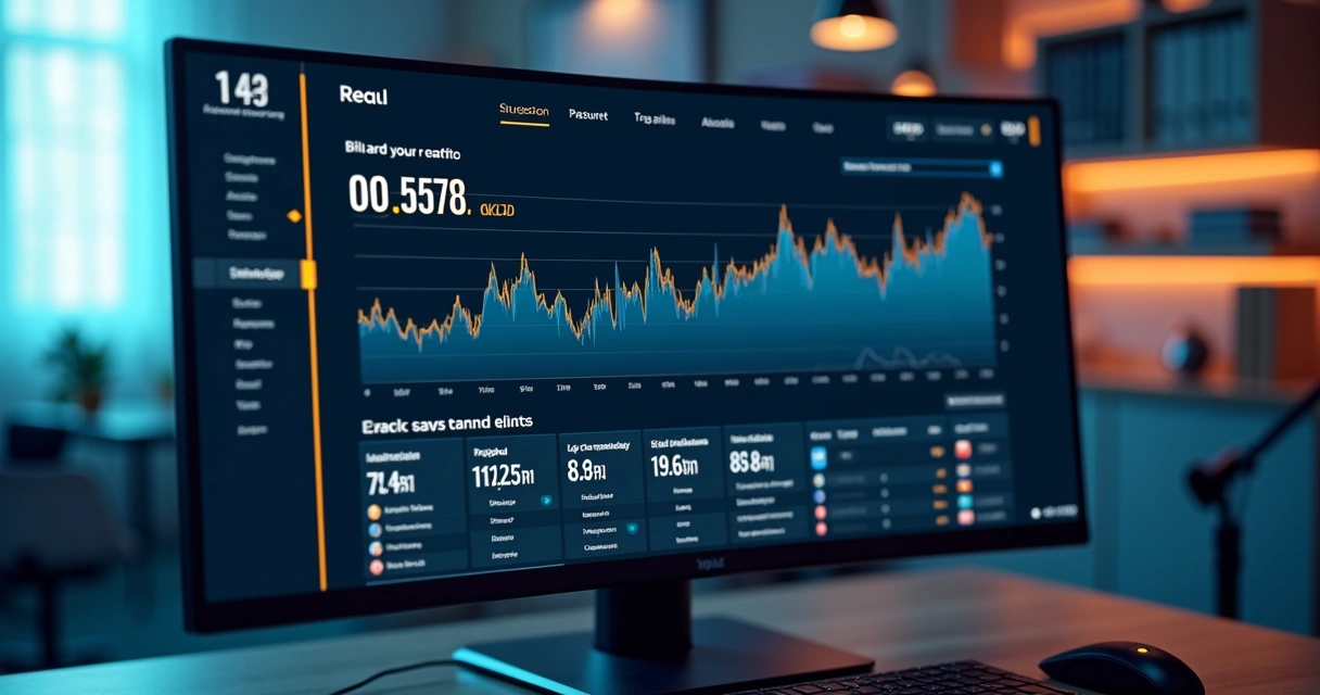 Dashboard mostrando acessos simultâneos em tempo real 