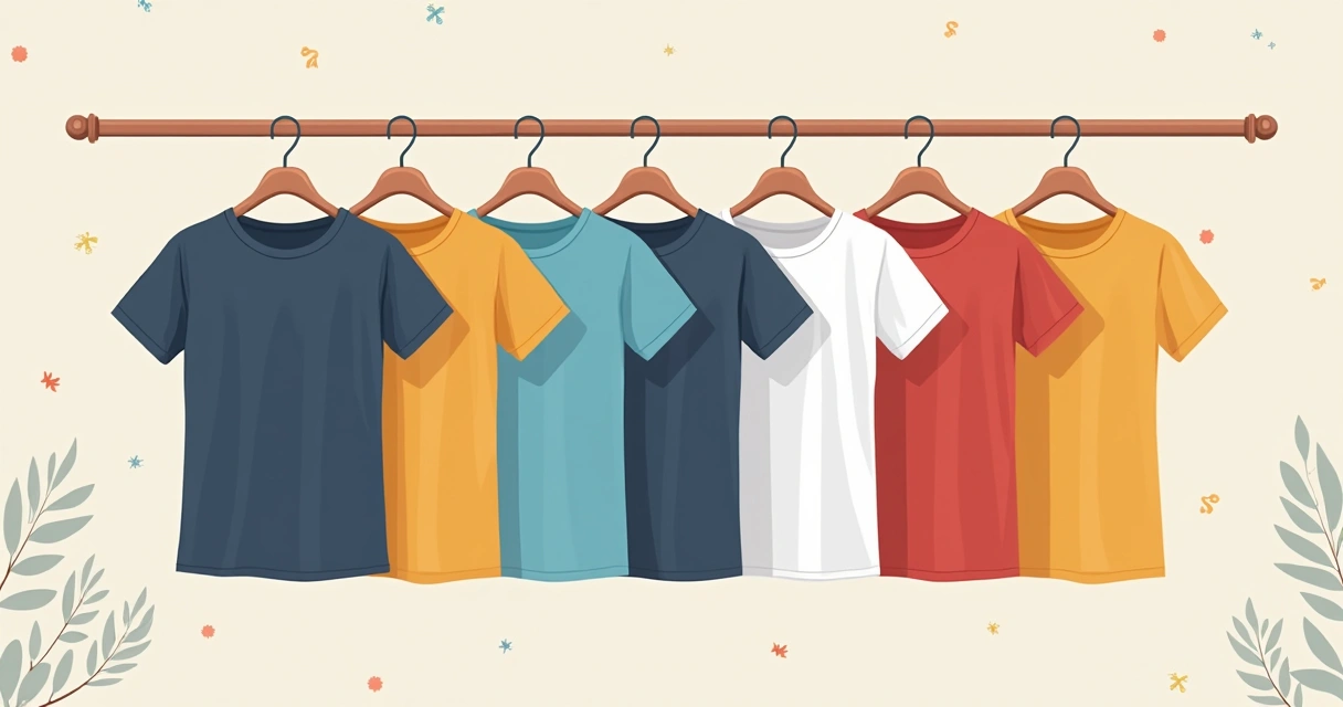 Painel mostrando diferentes tipos de personalização em camisetas