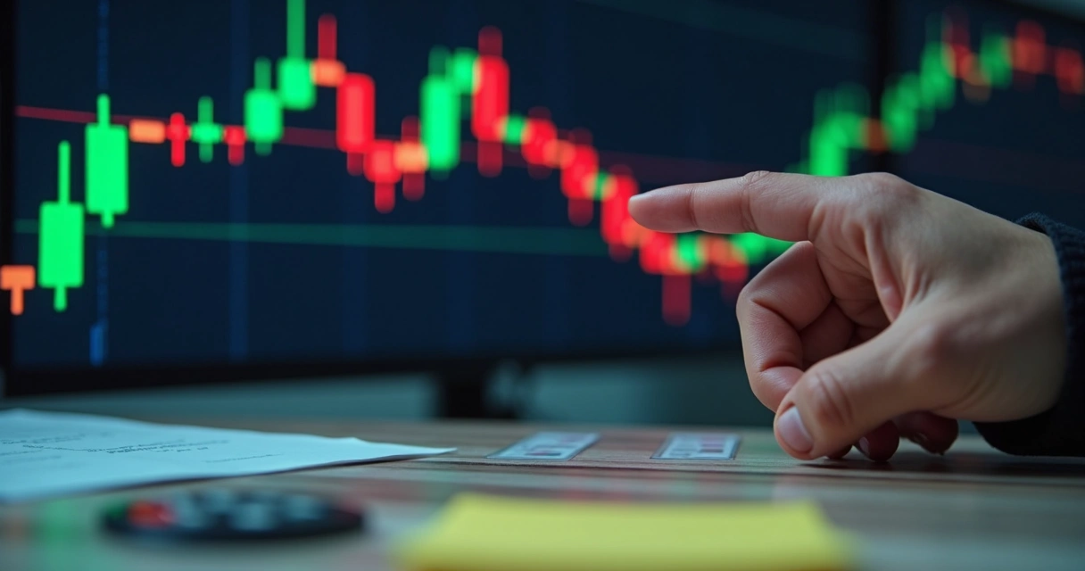 Trader analisando fechamento semanal do Bitcoin em tela 