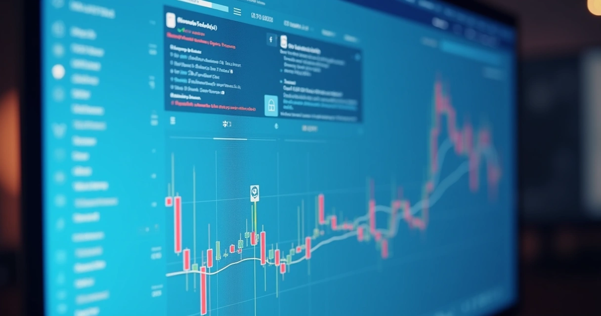 Tela de painel de usuário de bot de trading com logs e gráficos. 