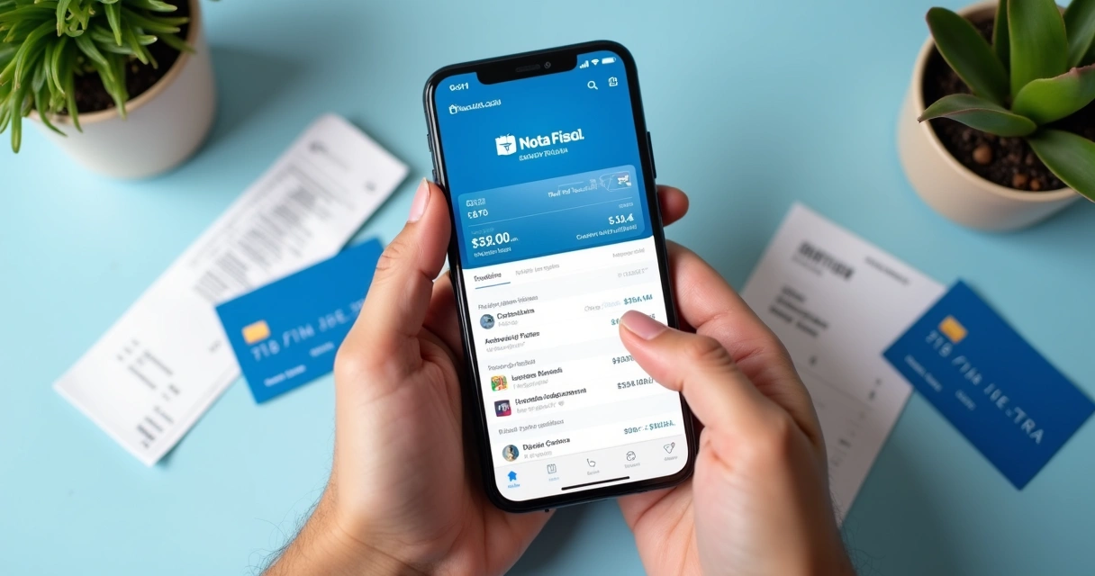 Tela do aplicativo mostrando saldo e créditos disponíveis 