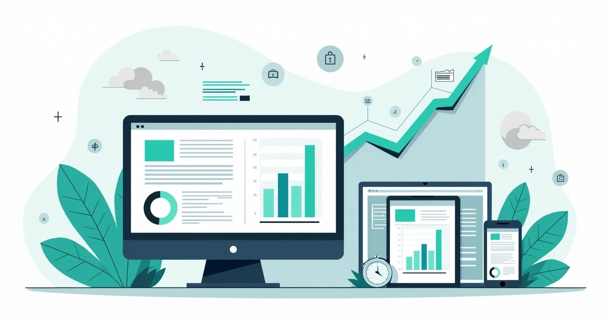 Painel de UX com métricas e componentes de microinterações em telas web 
