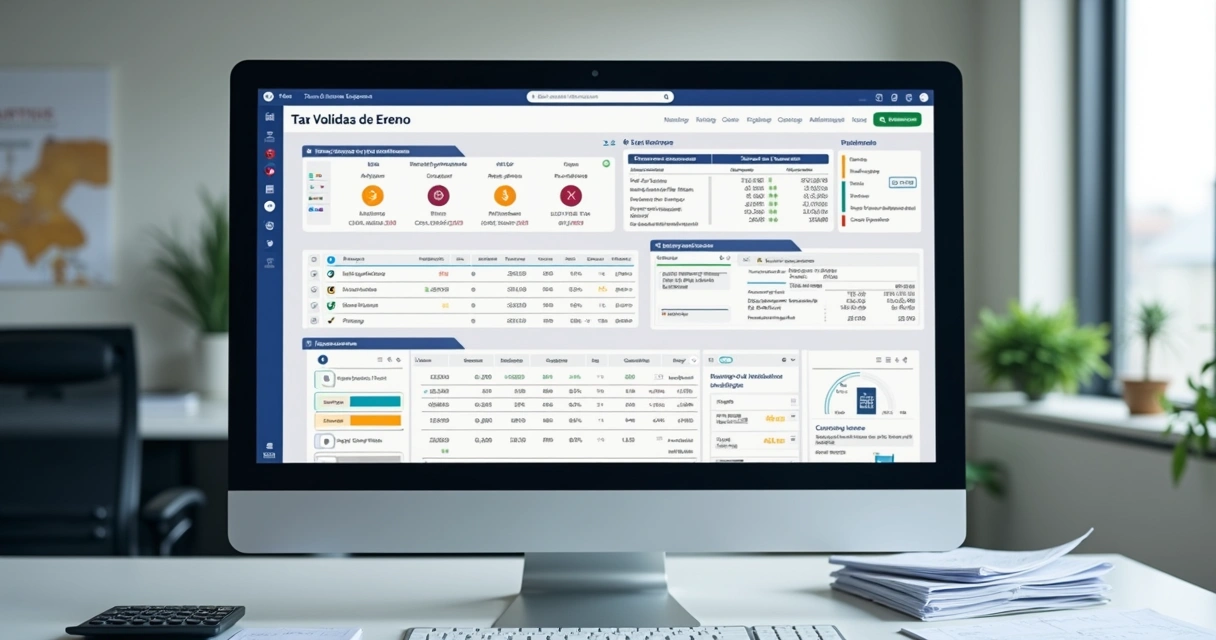 Painel fiscal com alertas de validação e dados contábeis 
