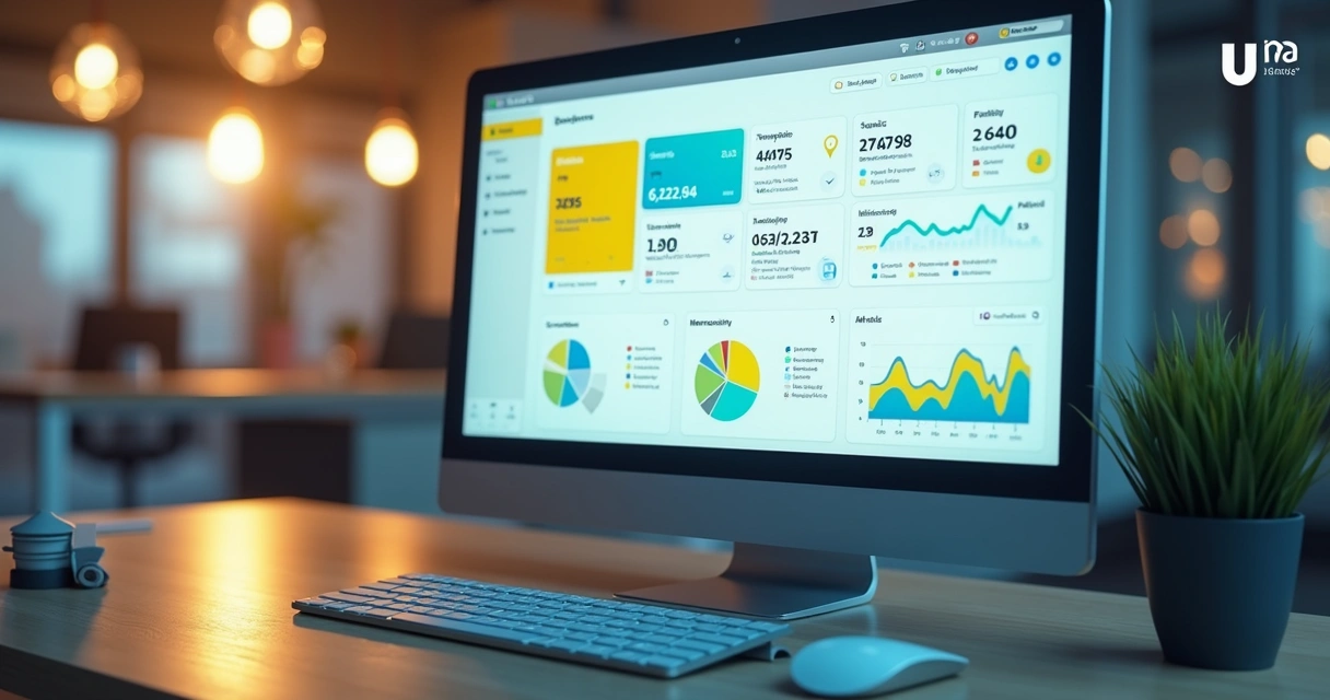 Painel de vendas de e-commerce mostrando gráficos e alertas de estoque 