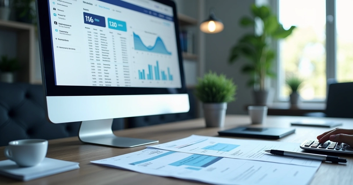 Painel de vendas online com gráficos e documentos fiscais 