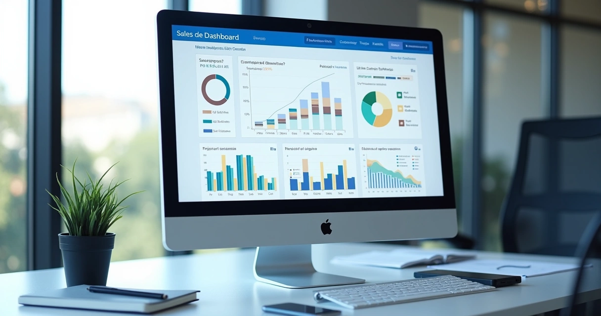 Painel de vendas com gráficos e metas em tempo real 