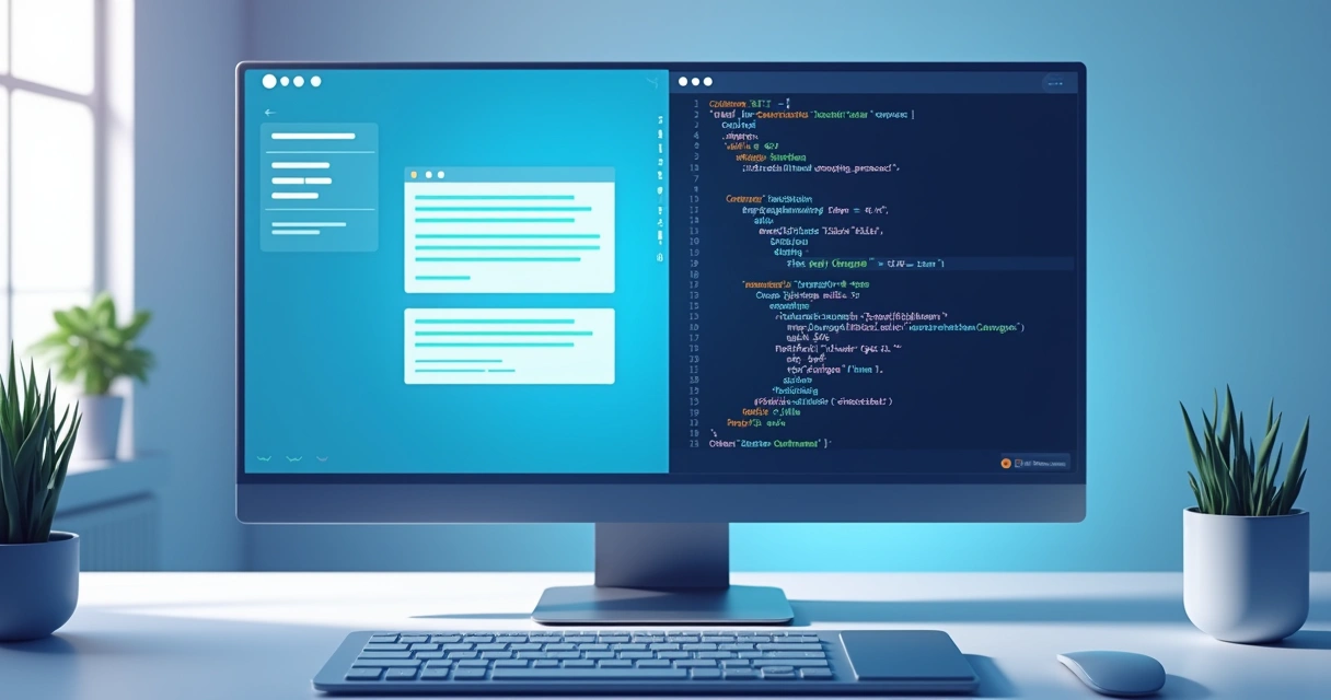 Painel com IA gerando código de aplicativo 