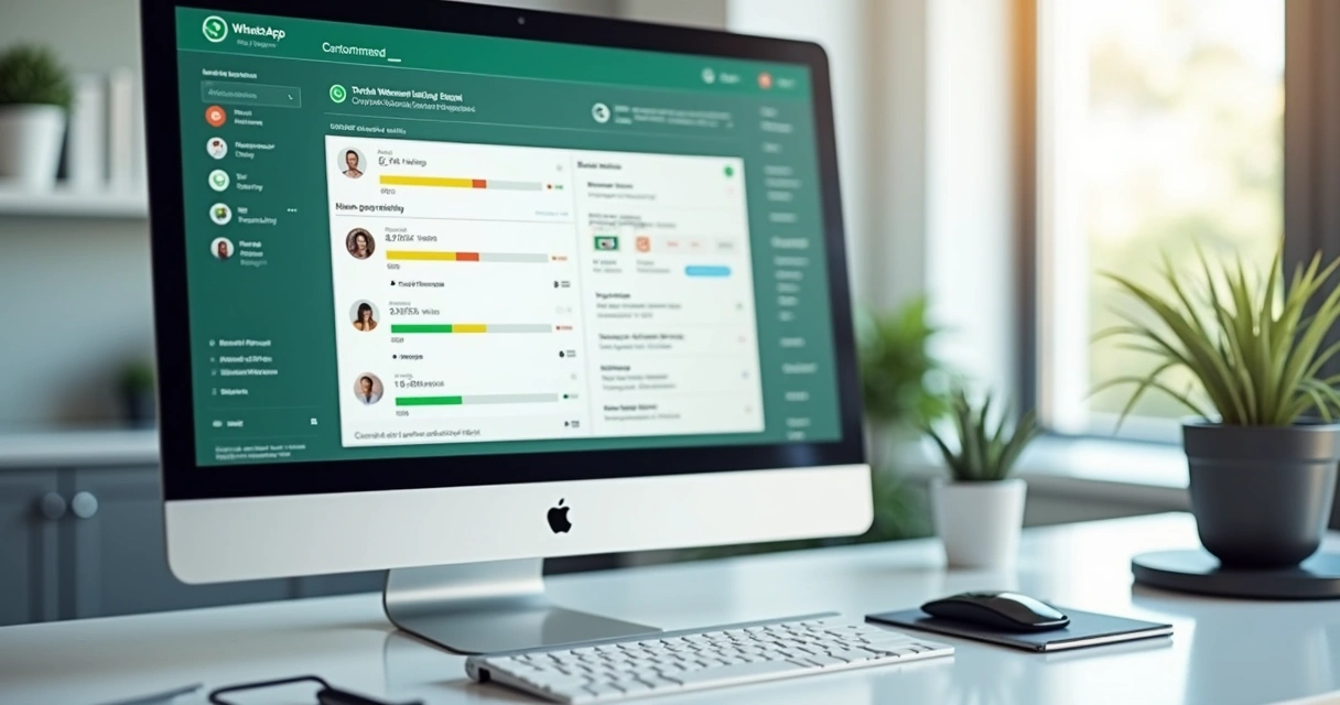 Painel de atendimento com métricas do WhatsApp da clínica 