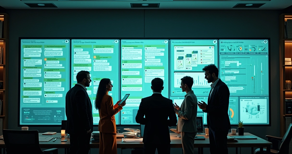 Painel digital com fluxos de atendimento por WhatsApp em escritório de advocacia 