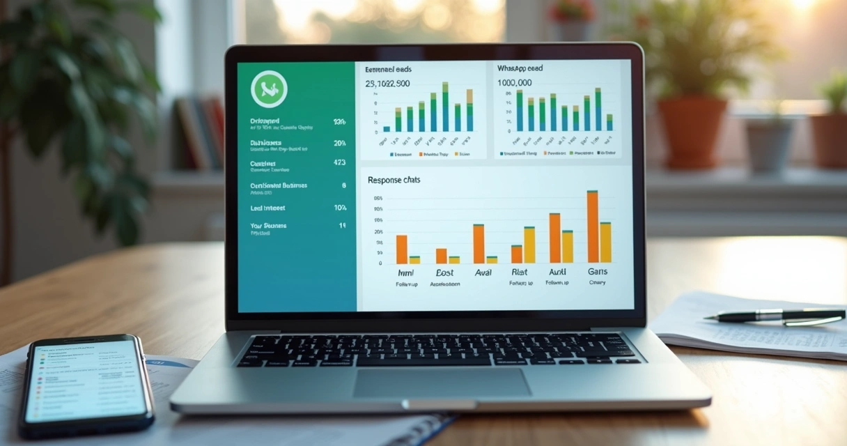 Painel comercial com métricas de leads segmentados por interesse