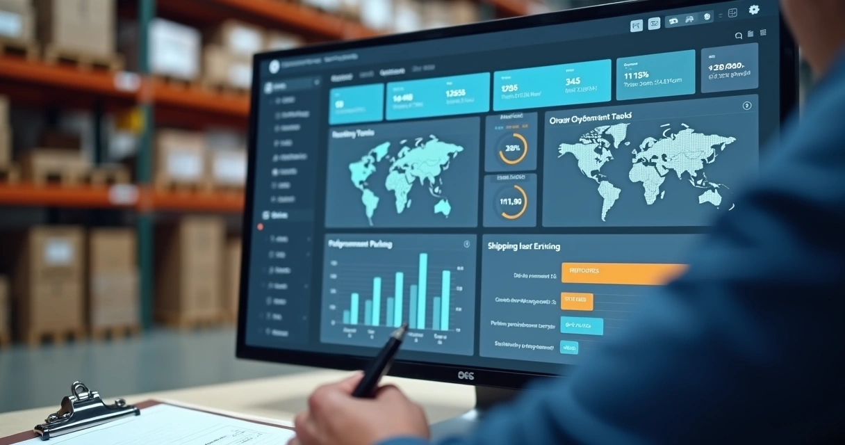 Painel WMS com indicadores de estoque em tempo real