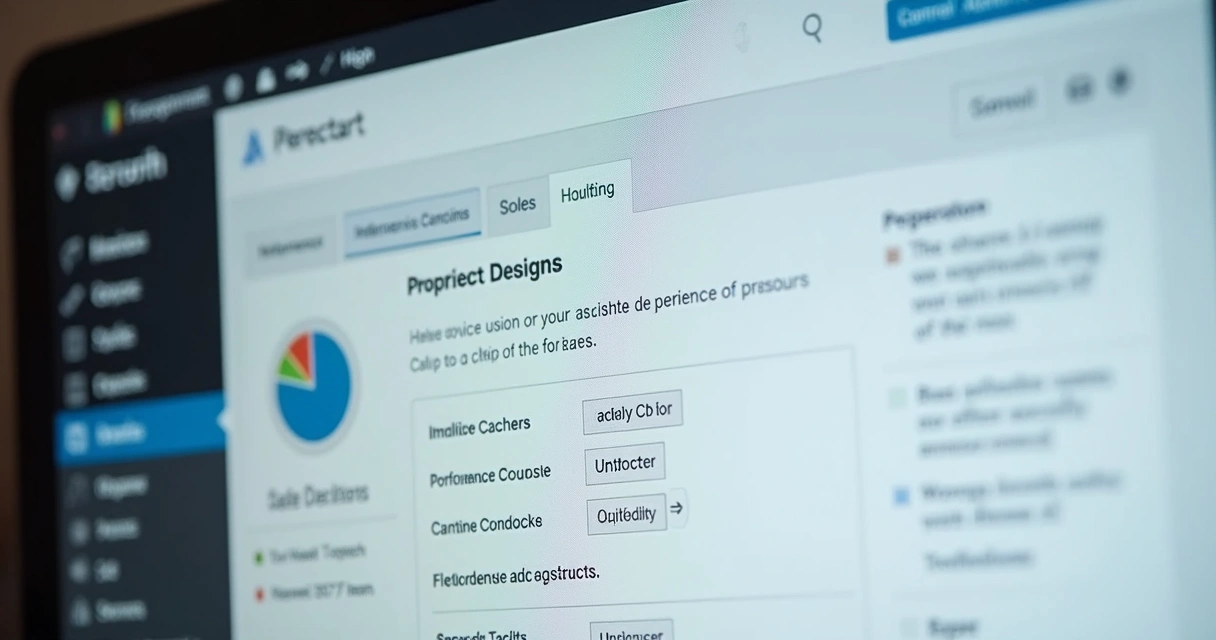 Painel de administração Wordpress mostrando opções de otimização 