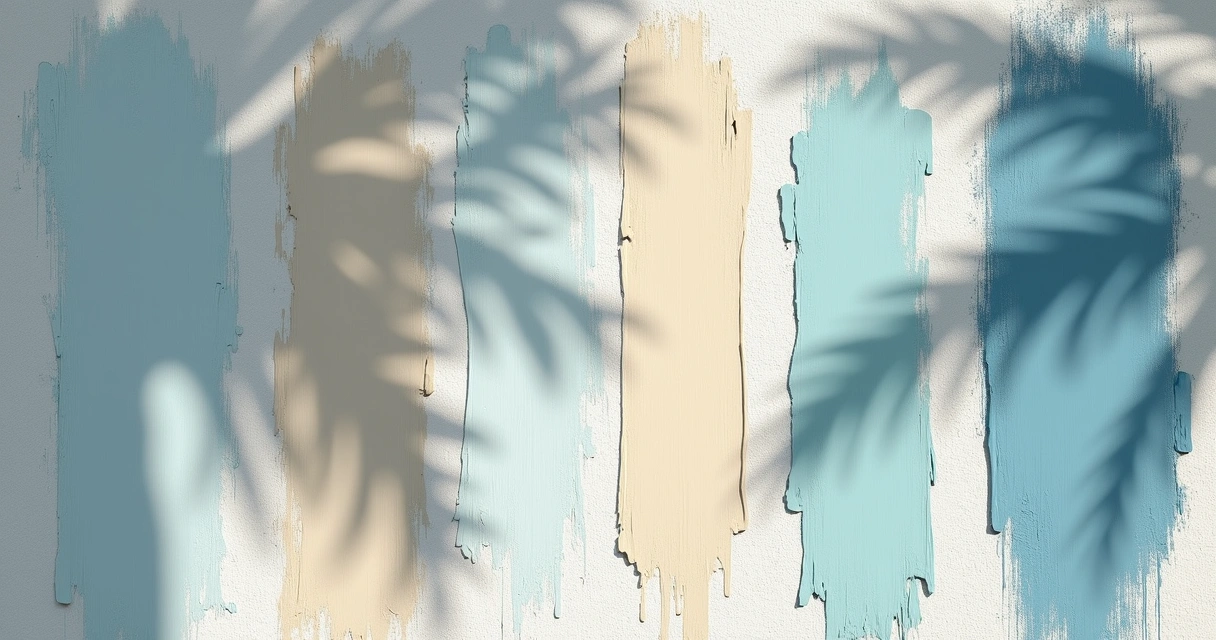 Paint swatches tested on Florida home exterior 