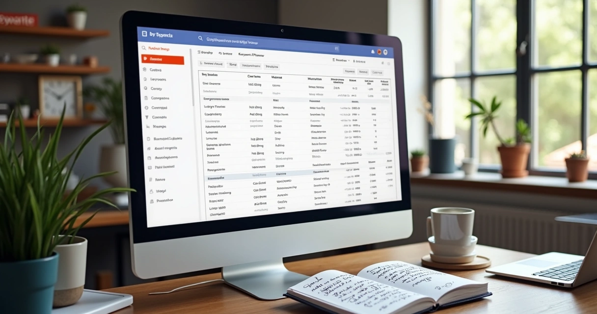 Tela com planejador de palavras-chave Google Ads 