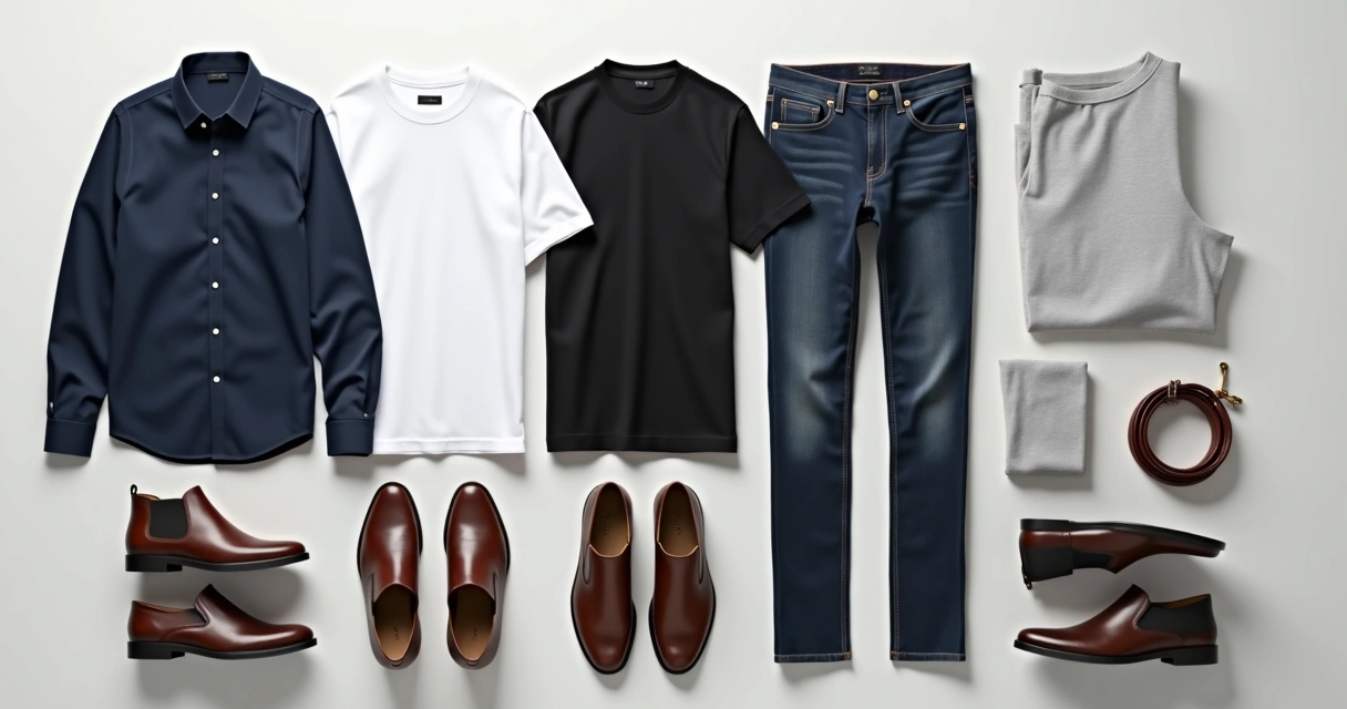 Paleta de cores neutras para roupas masculinas