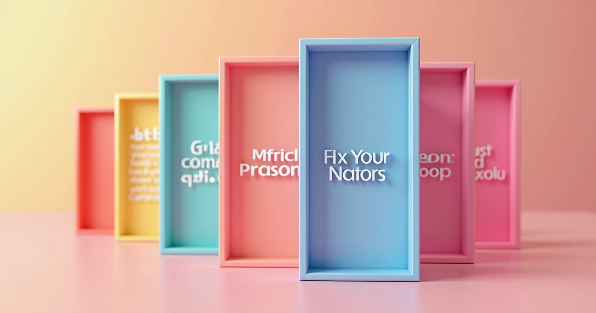 Combinação de paleta de cores e tipografia para carrosséis 