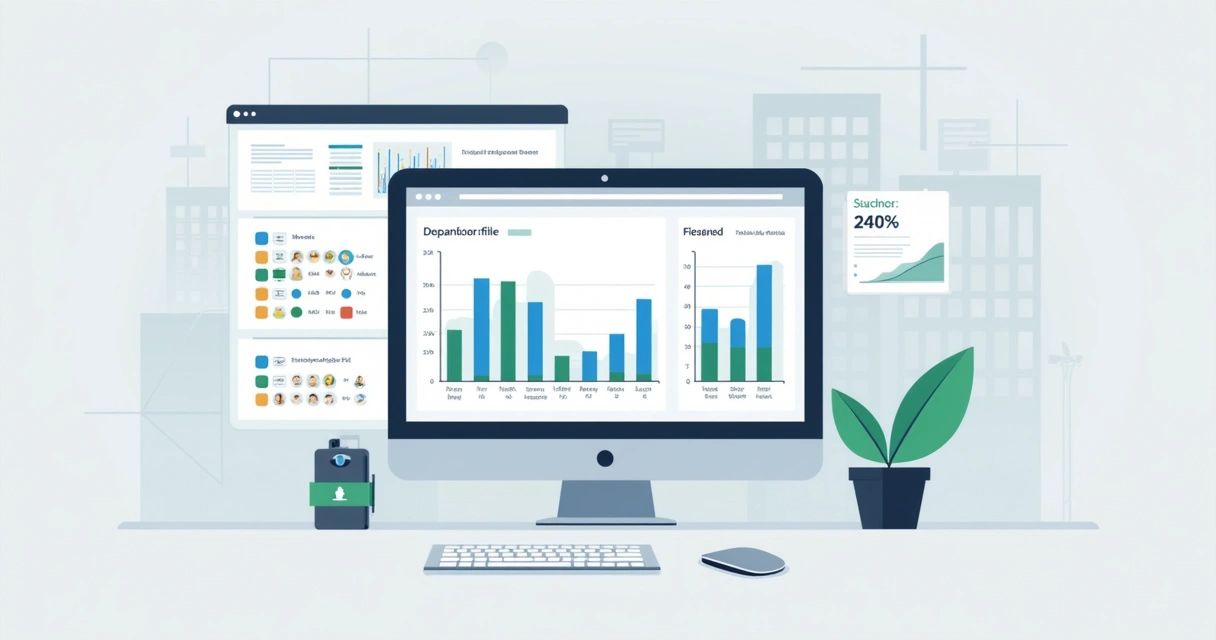 Panel de Excel con gráficos y filtros de desempeño 