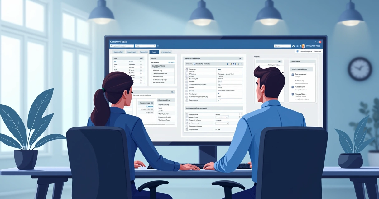 Tela de parametrização de campos em sistema ERP com opções customizáveis 