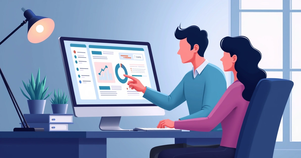 parceiro olhando atualização de leads no computador 