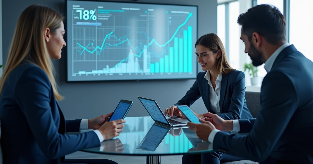 Parceiros analisando contratos de assinaturas SaaS em uma mesa redonda 