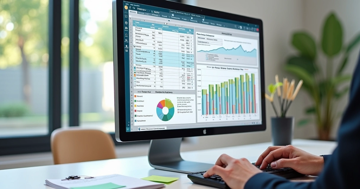 Simulação de planilha de parcelamento de imóvel de leilão em notebook 