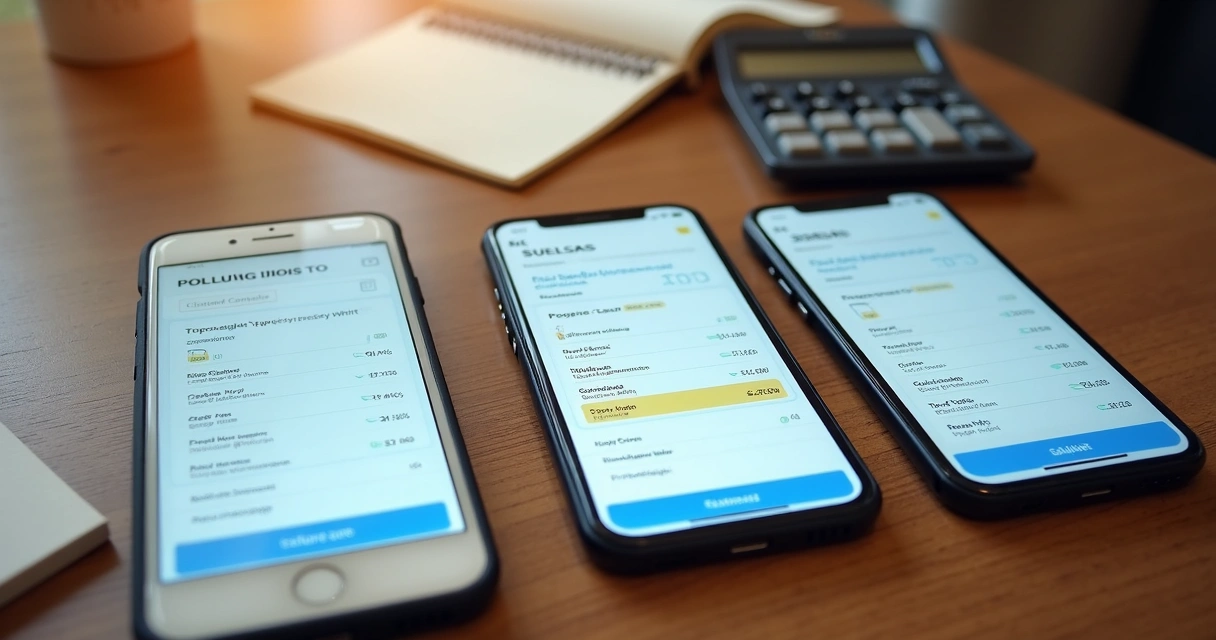 Simulação de três opções de parcelamento para um Pix no app, com destaque em taxas e valores. 