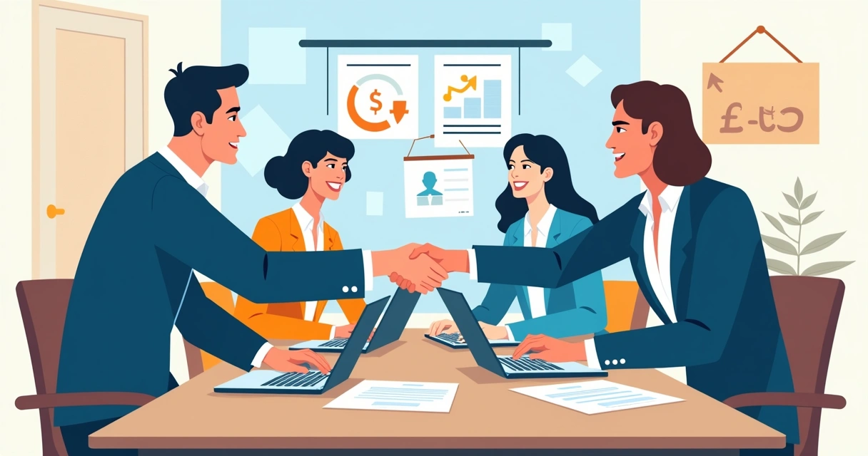 Reunião de parceria para doações entre organização social e empresa 