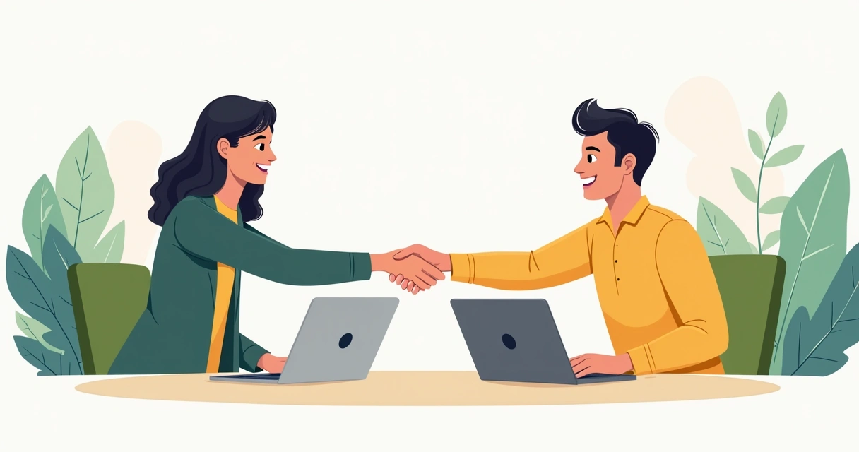 Empreendedor e atendente de suporte colaborando 
