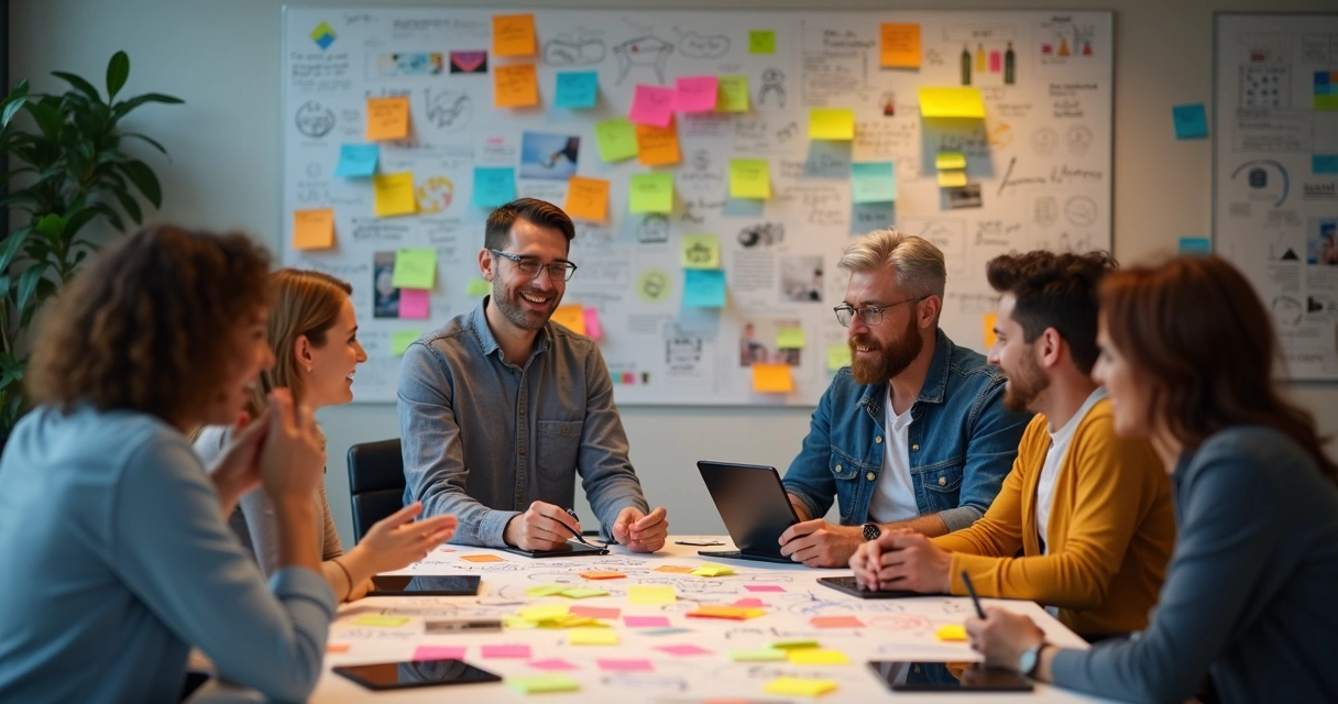 Reunião entre marca e influenciador de nicho para criar campanha 