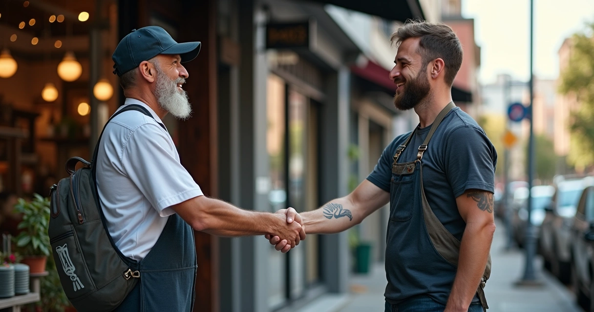 Barbearia e comércio local firmando parceria